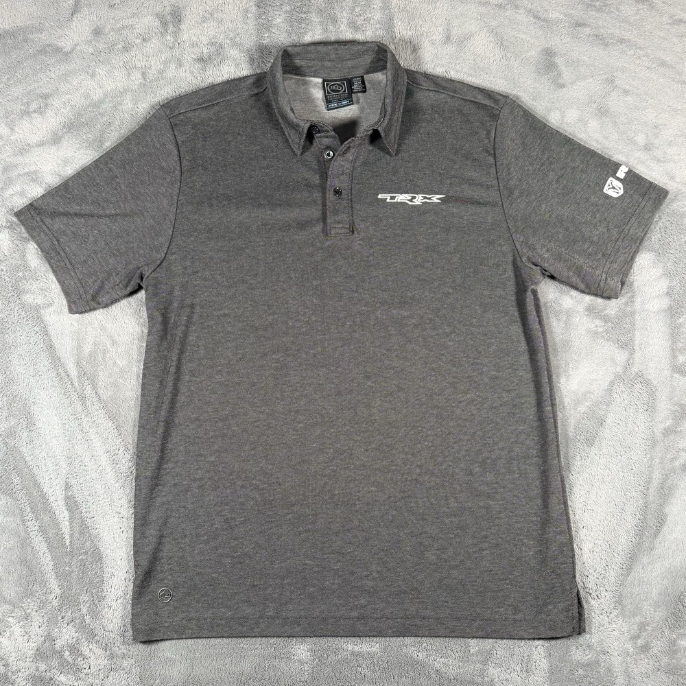 Stormtech Polo Shirt Mens Size M Gray H2X-DRY Ram TRX Logo Performance Knit